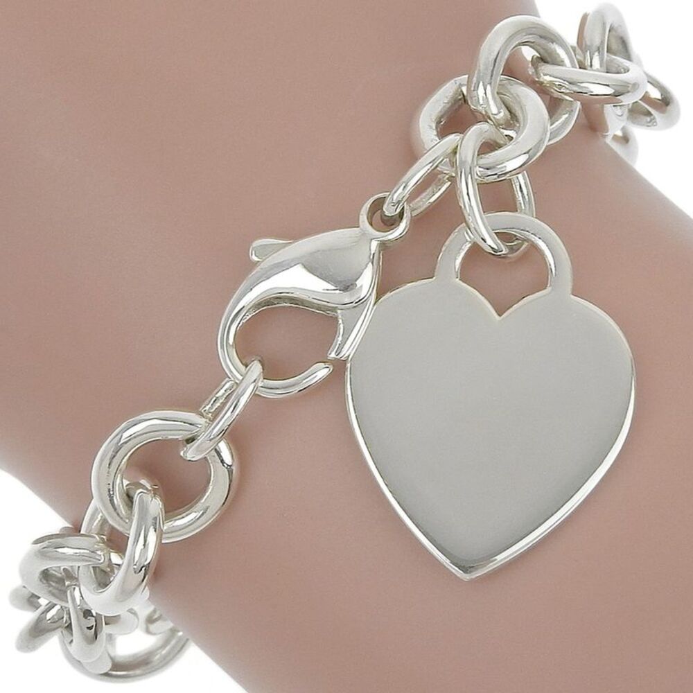 Tiffany & Co. Return To Tiffany Heart Tag Sterling Silver Silver Silver Bracelet